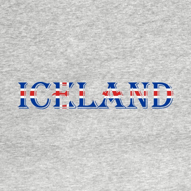 Souvenir of Iceland with Flag and text by dianecmcac